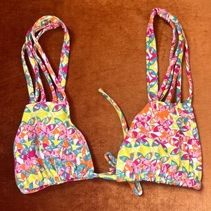 NWOT San Lorenzo Printed Bikini Top